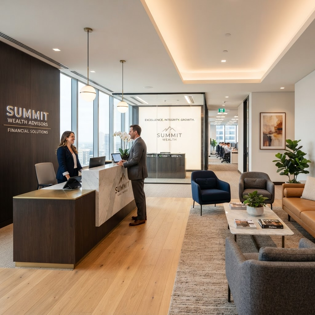 Professional office reception area
