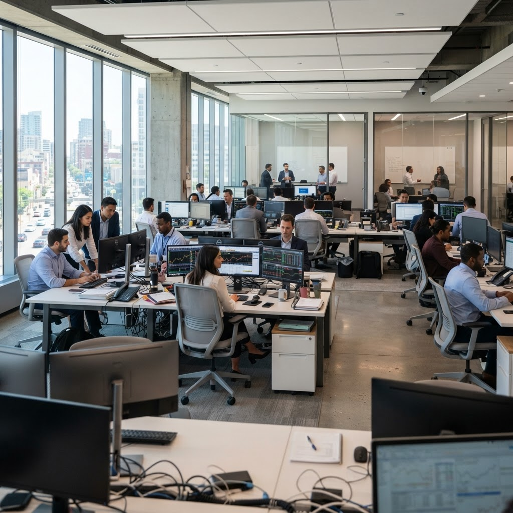 Modern office workspace